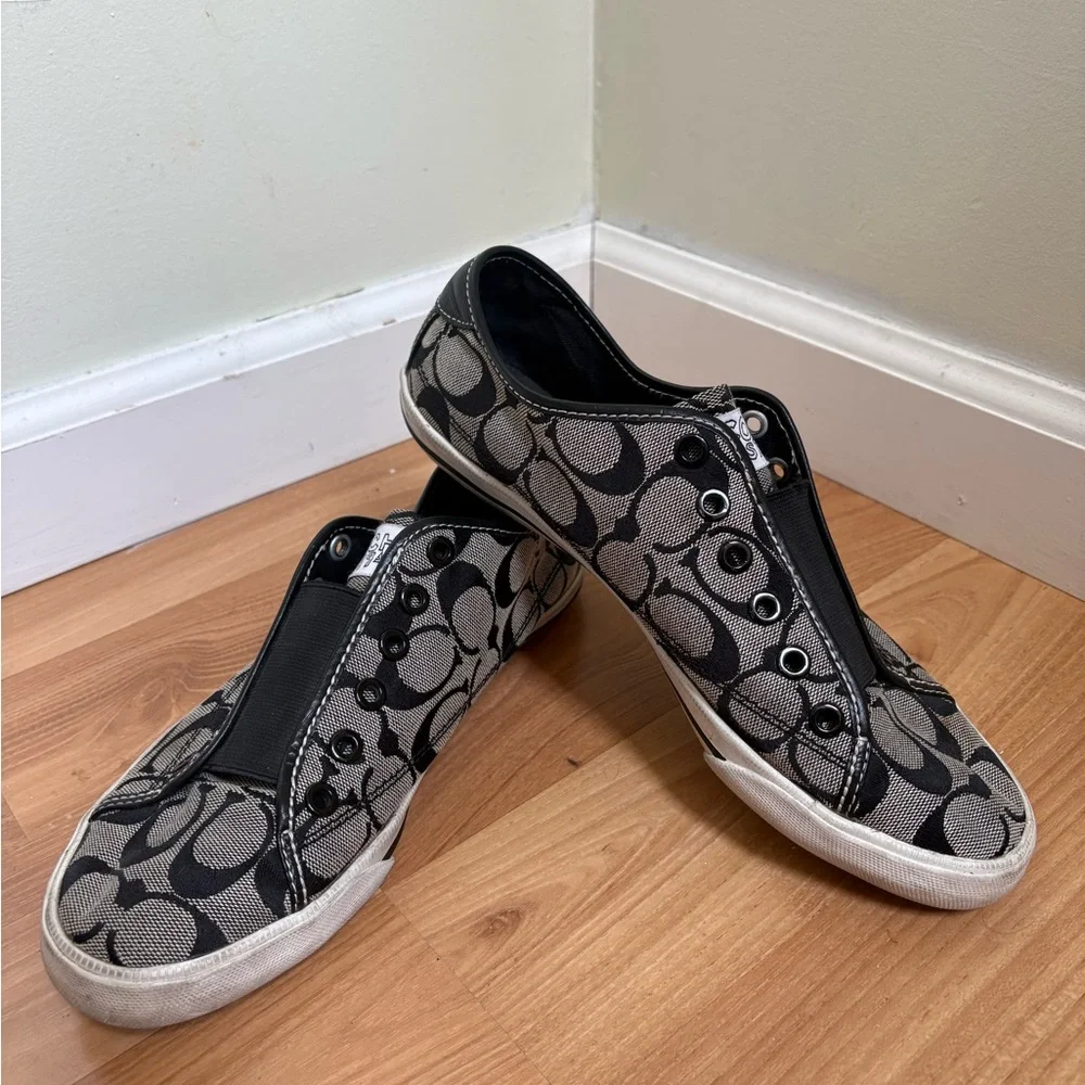 Coach Bev Monogram Signature Logo Slip On Sneakers - Picture 7 of 14
